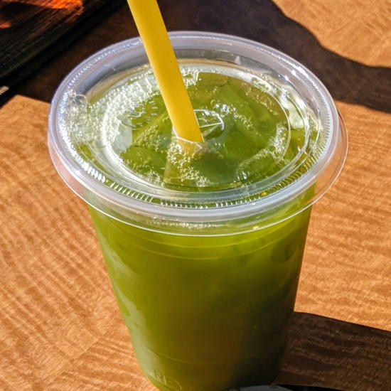 Milpa Grille - Pineapple ginger spinach agua fresca (Foodzooka)