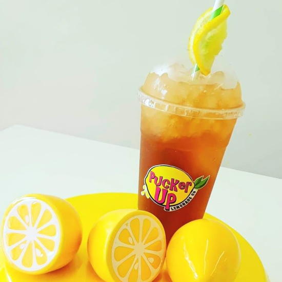 Pucker Up Lemonade Co. - Peach Cobbler Teamonade (Foodzooka)